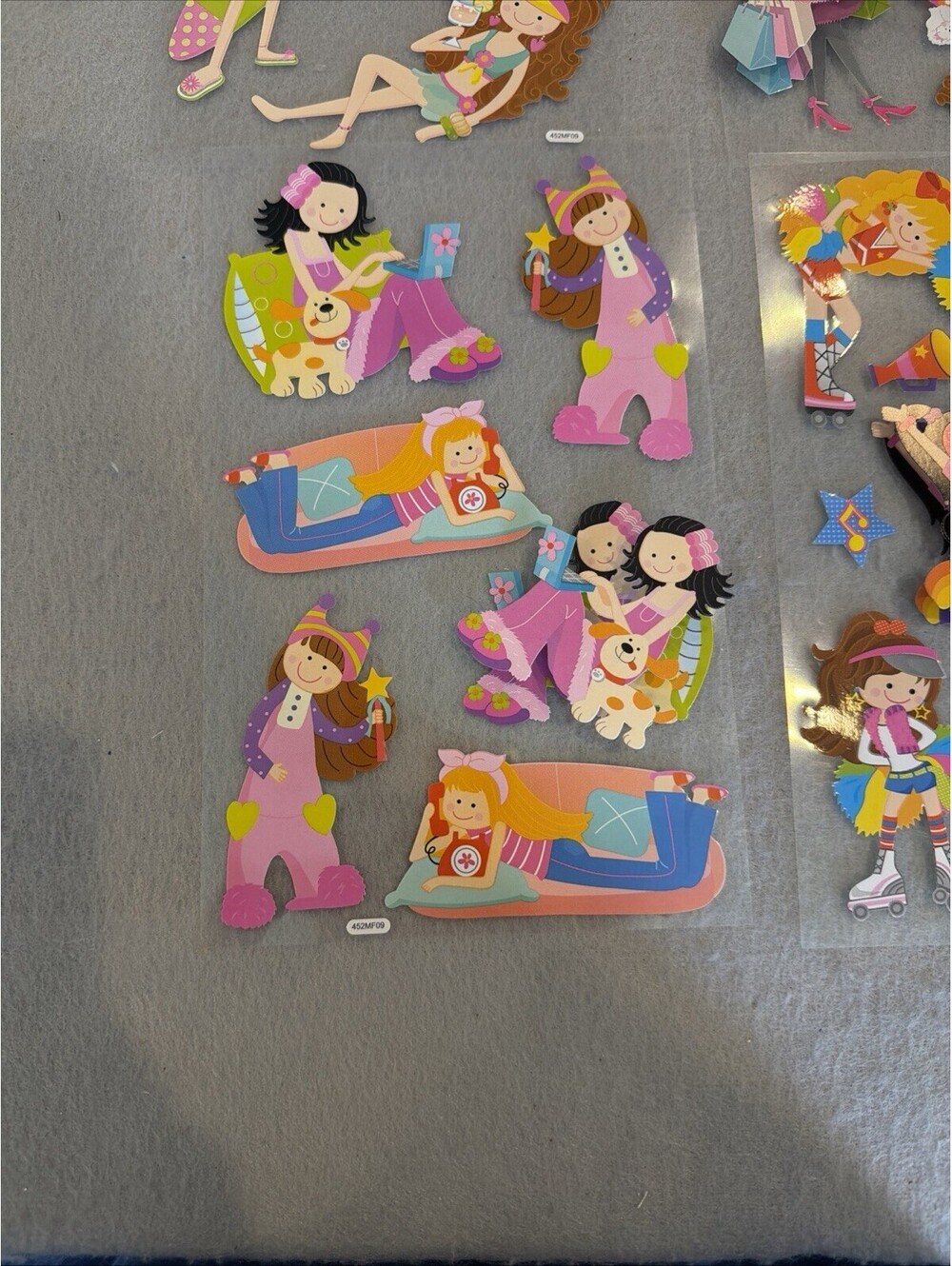 Darice Girl Bouncy Stickers 4 Full Sheets